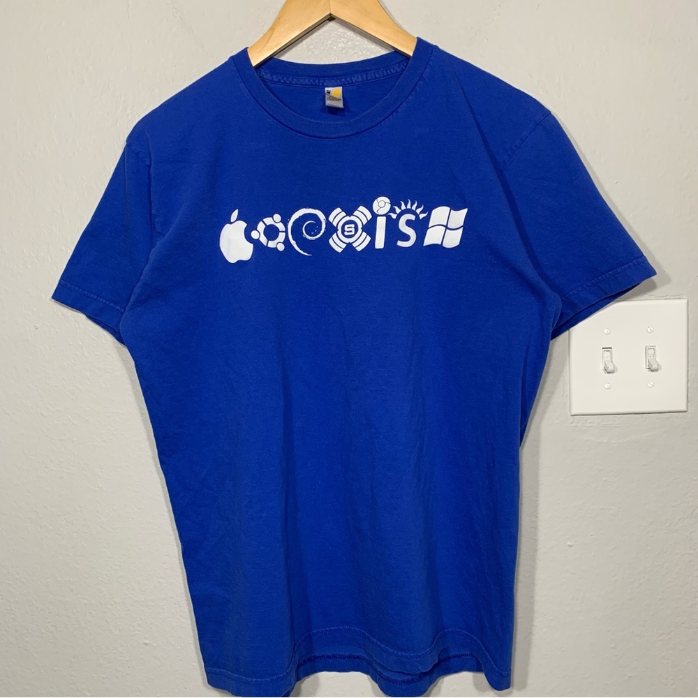 Coexist Computer Tech Blue Tee Apple Ubuntu Chrome Windows Medium